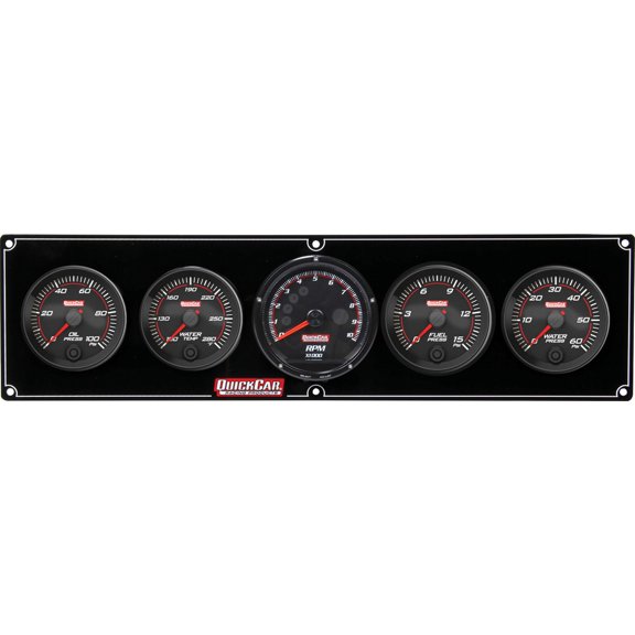 QUICKCAR RACING PRODUCTS Redline 4-1 Gauge Panel OP/WT/FP/WP w/Recall Tac QRP69-4056