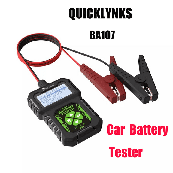 QUICKLIYNS BA107 Car Battery Tester 12V 100-2000CCA Cranking Charging Circut Tester Battery Analyzer Car Battery Tools