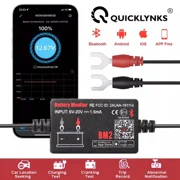 QUICKLYNKS Auto Battery Monitor BM2 Bluetooth 4.0 Wireless 12V Automotive Battery Tester, Automotive Charging and Cranking System Monitor Digital Battery Analyzer for Android & iOS