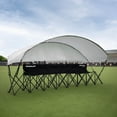 Quick Play Bench QUICKPLAY USA Steel Cushioned Easy Set-Up Outdoor Benches - Walmart.com