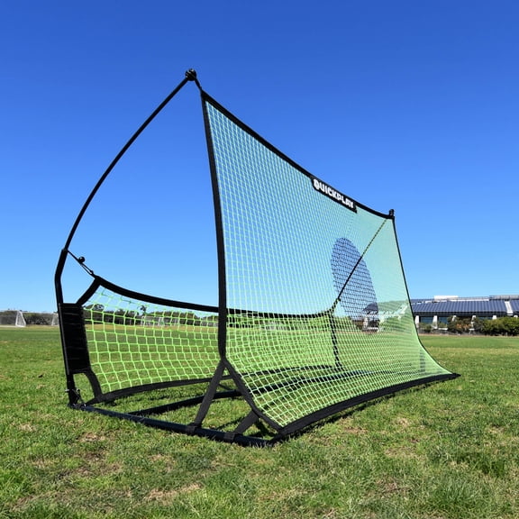 QUICKPLAY Soccer Tekkers Trainer - 2 Net Portable Soccer Rebounder - 6.5 x 4