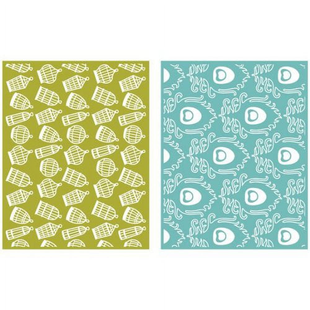 QUICKUTZ Lifestyle Crafts Birds of a Feather 2Pack Embossing Folder