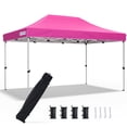 thumbnail image 1 of Quictent 10x15 FT Pop-Up Canopy Tent with Adjustable Height, Commercial Instant Gazebo Outdoor with Waterproof & UV Protection, Portable Shelter for Parties, Events, Craft Fairs, Pink, 1 of 10