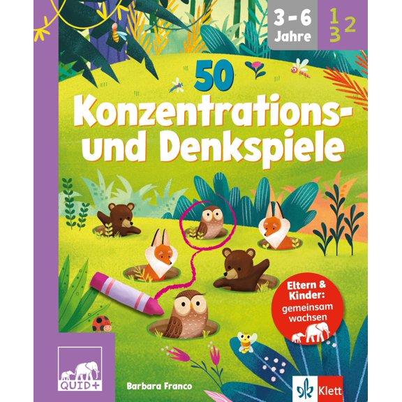 QUID+ 50 Konzentrations- und Denkspiele: fr Kinder von 36 Jahren mit Eltern-Guide (Paperback)