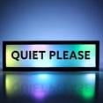 thumbnail image 1 of QUIET PLEASE RGB LED Neon Lightbox with Remote & APP Control Studio Warning Sign Illuminated Lights Music Sync Timer Setting Signs for Cinema Libraries Cafes Home Company Wall Desk Decor USB Powered, 1 of 9