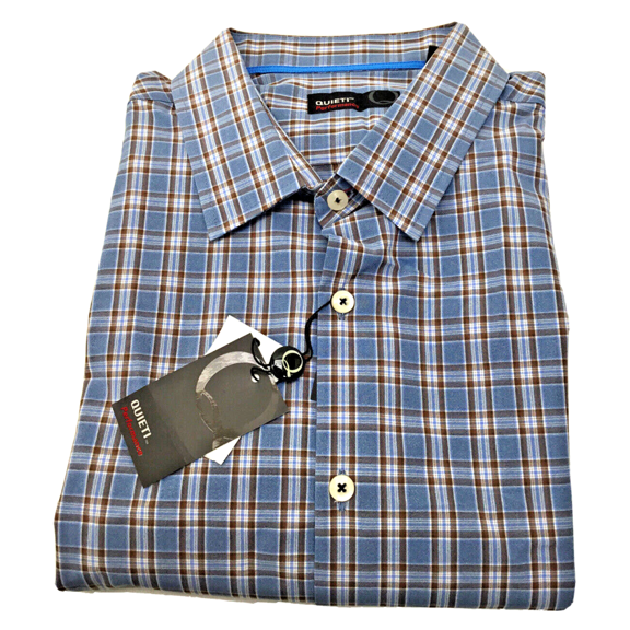 QUIETI Long Sleeve Mens Shirt, Blue, Size XXL
