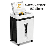 QUIETLEMON 150-Sheet Micro-Cut Paper Shredder   5.3 Gallon, Continuous 60 Min Auto Shredding, Jam & Overload Protection, Office Home Use