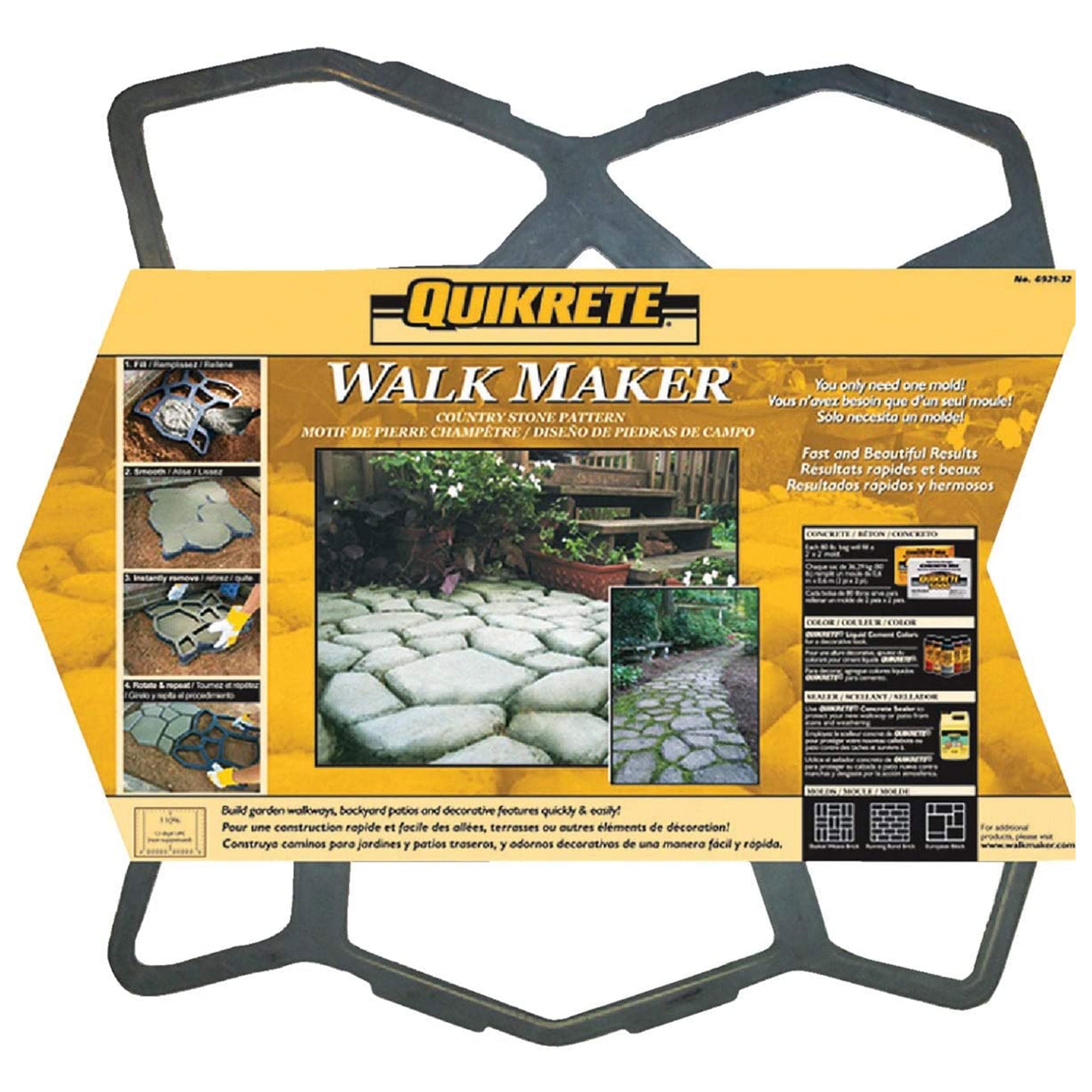 Quikrete 24 Inch Black Plastic Country Stone Walk Maker