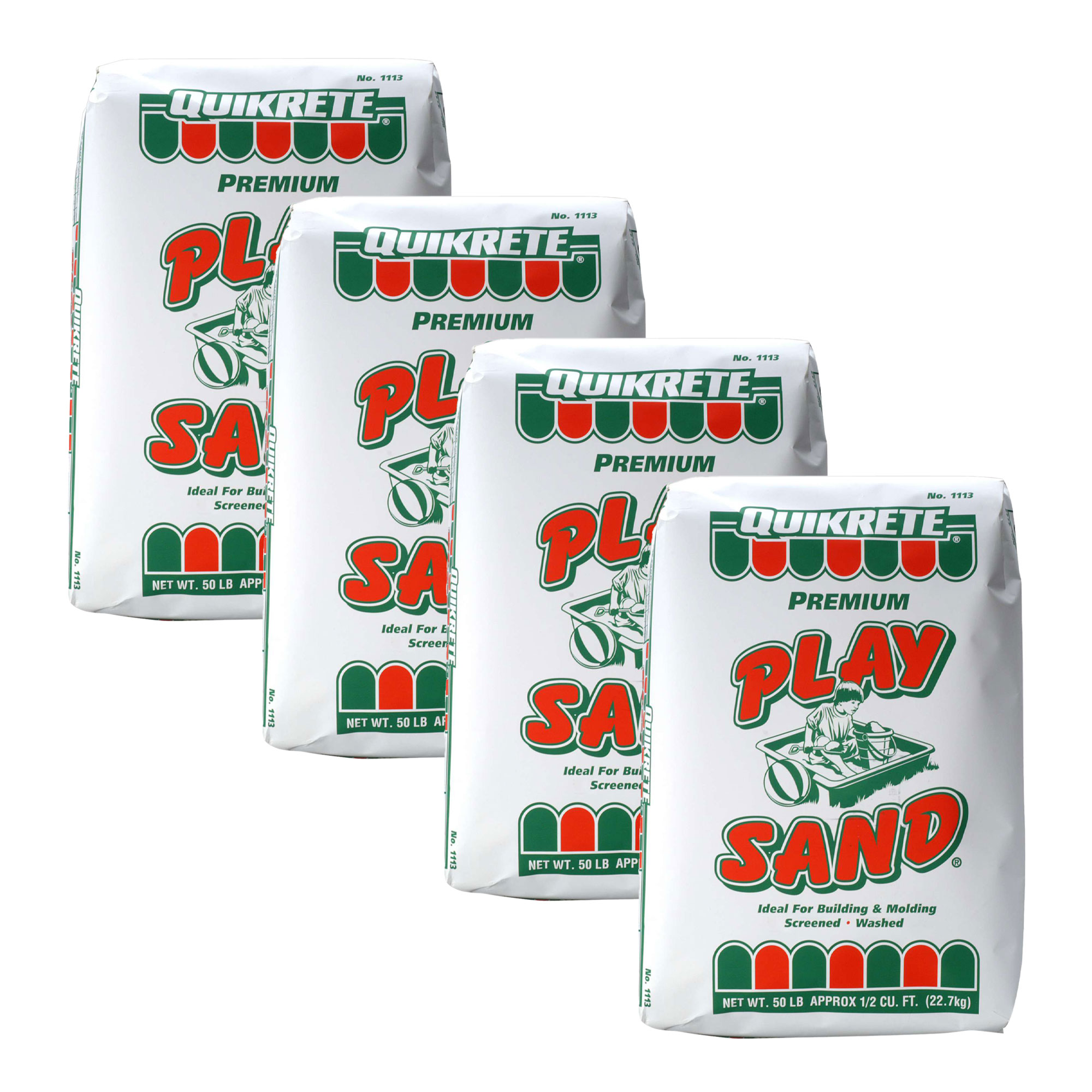QUIKRETE 50 Lbs Washed Play Sand for Landscaping or Litter Box (4 Pack