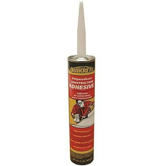 Quikrete Polyurethane Construction Adhesive - Durable, Contractor Grade - 6 Tubes, 10.1 oz