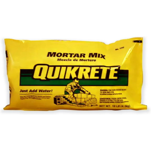 QUIKRETE Construction Grade Mortar Mix of Masonry Cement and Graded Sand for Laying Brick, Concrete Units, and Stone, 10 Pounds