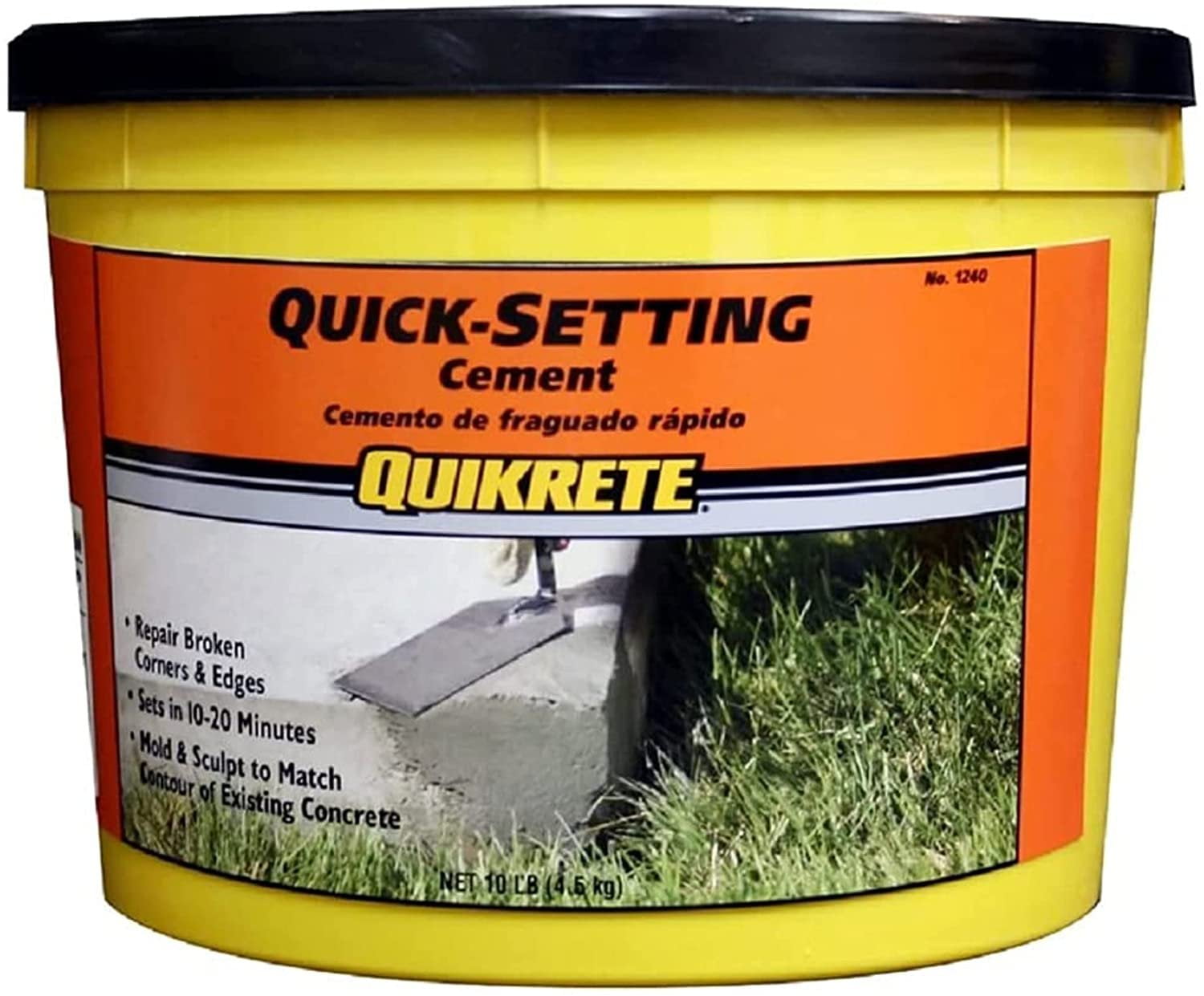 QUIKRETE Quick Setting Cement for Concrete Sculpting, Repairing Steps, Curbs, Floors, Retaining