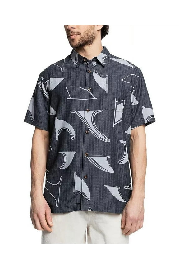 Men's Fin Drop Button Down Shirt Gray Size S MSRP $78