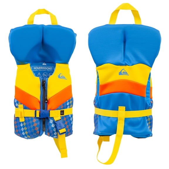 QUIKSILVER USCG Approved Life Vest for Infant under 33 lbs, PVC Foam Flotation with Quick Release Buckle and Leg Strap, Boating, Fishing & Kayaking