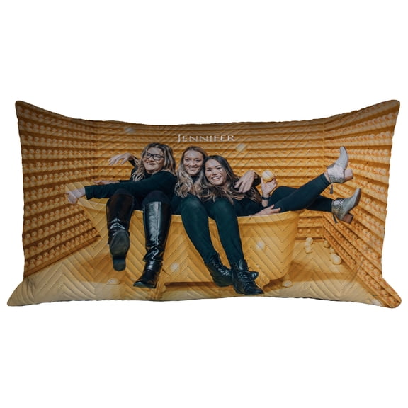 QUILTED BEDDING - KING SHAM 36X20 Customize or Personalize People, Pets, Places Unisex. Adult, Teen Tween.
