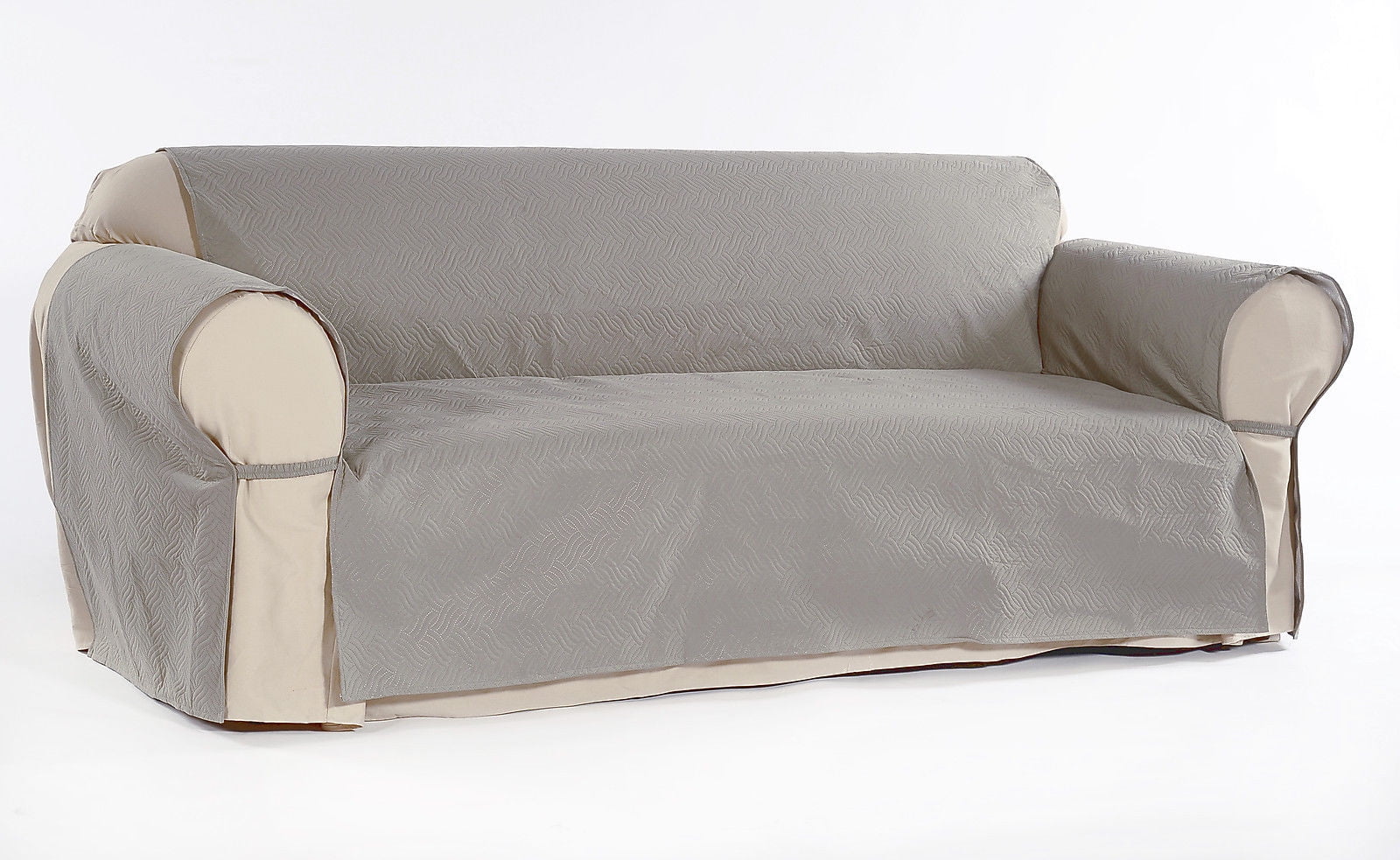 Classic Preferred Protector Polyester Furniture Sofa Slipcover, Gray