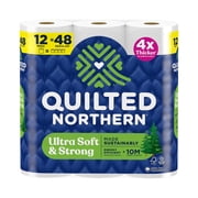 Quilted Northern Ultra Soft & Strong Toilet Paper, 12 Mega Rolls = 48 Regular Rolls, 5X Stronger*, Premium Soft Toilet Tissue