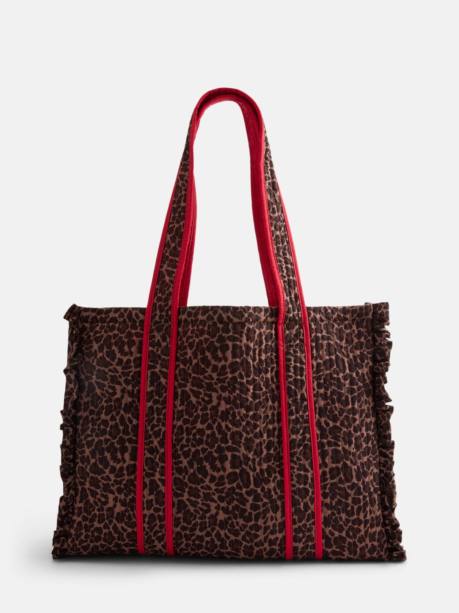 No Boundaries Quilted Tote Bag, Women's, Leopard