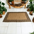 thumbnail image 1 of QUINCH Jute Rug Boho Tribal Print Border Handwoven Carpet for Living Room, 1 of 5