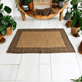 thumbnail image 1 of QUINCH Jute Rug Boho Tribal Print Border Handwoven Carpet for Living Room, 1 of 5