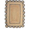 thumbnail image 1 of QUINCH Natural Jute Hand Braided Scalloped Area Rug, 1 of 5