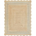 thumbnail image 1 of QUINCH Wave Edge Handwoven Area Rug Natural Fiber Farmhouse Boho Jute Rug, 1 of 4