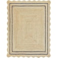 thumbnail image 1 of QUINCH Wave Edge Handwoven Area Rug Natural Fiber Farmhouse Boho Jute Rug, 1 of 4