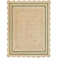thumbnail image 1 of QUINCH Wave Edge Handwoven Area Rug Natural Fiber Farmhouse Boho Jute Rug, 1 of 4