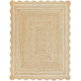 thumbnail image 1 of QUINCH Wave Edge Handwoven Area Rug Natural Fiber Farmhouse Boho Jute Rug, 1 of 5