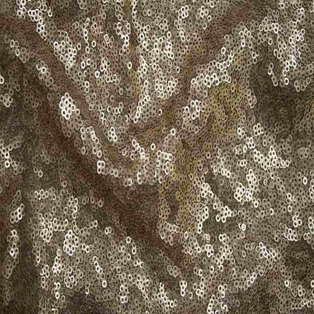 QUINCY Sequin Fabric on Mesh Material ,2-Way Stretch, 52 Inch. In Width, | Home Decor, Champagne / Cut by the Yard