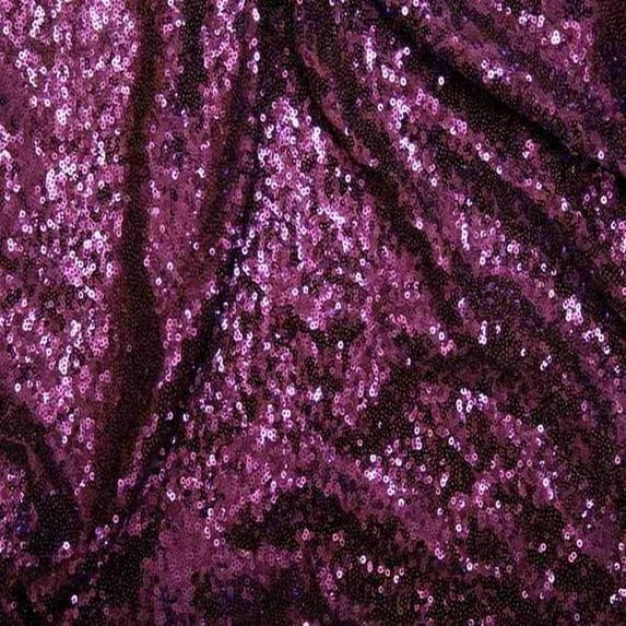 QUINCY Sequin Fabric on Mesh Material ,2-Way Stretch, 52 Inch. In Width, | Home Decor, Purple / Cut by the Yard