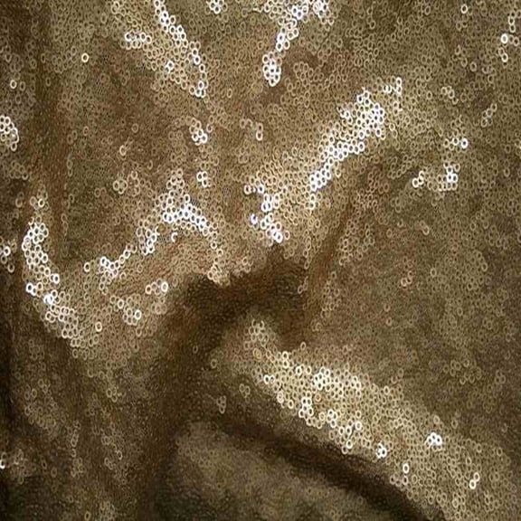 QUINCY Sequin Fabric on Mesh Material ,2-Way Stretch, 52 Inch. In Width, | Home Decor, Mocha / Cut by the Yard