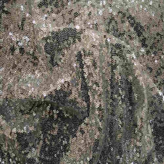 QUINCY Sequin Fabric on Mesh Material ,2-Way Stretch, 52 Inch. In Width, | Home Decor, Silver / Cut by the Yard