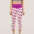 thumbnail image 1 of QUINDOS Capri Leggings for Women Cropped Dasiy Print Gym Yoga Pants High Waist Compression Slim Leggings, 1 of 9