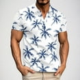 thumbnail image 1 of QUINDOS Collared Mens Shirts Casual Short Sleeve Polo Shirts Tropical Loose Tennis Hawaii Print Golf T-shirts, 1 of 5