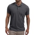 thumbnail image 1 of QUINDOS Collared Shirts for Men Polo Short Sleeve Casual Shirts Solid Loose Workout Regular Fit T-shirts, 1 of 6