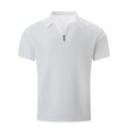 thumbnail image 1 of QUINDOS Collared Shirts for Men Short Sleeve Athletic Polo Shirts Tight Solid Breathable Mesh Holes Sweat-absorbing T-shirts, 1 of 4