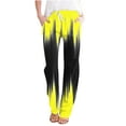 thumbnail image 1 of QUINDOS Comfortable Pants for Women Wide Leg High Waisted Long Casual Pants Print Straight Fit Trousers with Pockets, 1 of 4