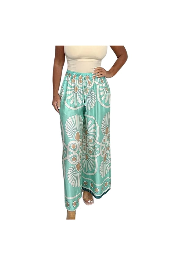 Comfortable Pants for Women Wide Leg High Waisted Long Casual Trousers Boho Loose Pants