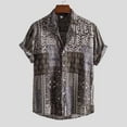 thumbnail image 1 of QUINDOS Hawaii Shirts for Men Summer Short Sleeve Button up Casual Shirts Vintage Beach Loose Fit Vacation Tropical Print Shirts, 1 of 8