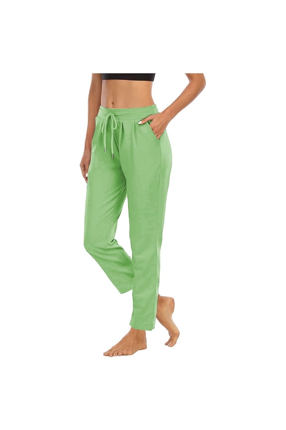 High Waist Yoga Pants for Women Full Length Workout Leggings Casual Exercise Drawstring Pants