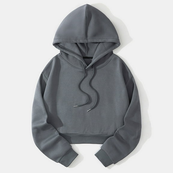 QUINDOS Hoodies for Women Basic Sweatshirts for Women Casual Long Sleeve Crew Neck Graphic Pullover Tops