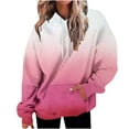 thumbnail image 1 of QUINDOS Hoodies for Women Plus Size Women's Fashion Hoodies Casual Crew Neck Long Sleeve Gradient Color Pullover Tops, 1 of 4