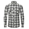 thumbnail image 1 of QUINDOS Men's Checkered Shirts,Men Button Down Winter Cotton Turn Down Collor Long Sleeve Shirts Soft Comfortable Regular Fit Blouse Tops, 1 of 3