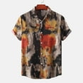 thumbnail image 1 of QUINDOS Mens Hawaii Shirts Short Sleeve Casual Summer Button up Shirts Loose Fit Tropical Print Vintage Beach Vacation Shirts, 1 of 8