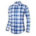 thumbnail image 1 of QUINDOS Mens Plaid Shirts,Mens Long Sleeve Turn Down Collor Plus Size Winter Cotton Button Down Shirts Soft Comfort Regular Fit Blouse Tops, 1 of 5