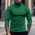 thumbnail image 1 of QUINDOS Mens Shirts,Men's Fall And Winter Fashion Casual Pullover Solid Long Sleeve Turtleneck Loose Work Tee Shirts, 1 of 6