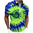 thumbnail image 1 of QUINDOS Polo Mens Shirts Big and Tall Casual Short Sleeve Collared Shirts Sports Tie Dye Loose Workout T-shirts, 1 of 4