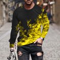 thumbnail image 1 of QUINDOS Shirts for Men 2024,Men Fall And Winter Fashion Casual Round Neck Long Sleeve Pullover Printed Comfortable Vacation T Shirts, 1 of 3