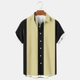 thumbnail image 1 of QUINDOS Short Sleeve Big and Tall Hawaiian Shirts for Men Summer Button Down Casual Shirts Beach Vacation Color Block Loose Shirts, 1 of 4